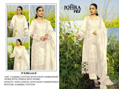 Johra Tex 154 D catalog designer cotton pakistani suits
