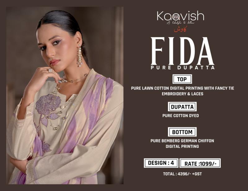 Kaavish Fida catalog lawn cotton salwar kameez