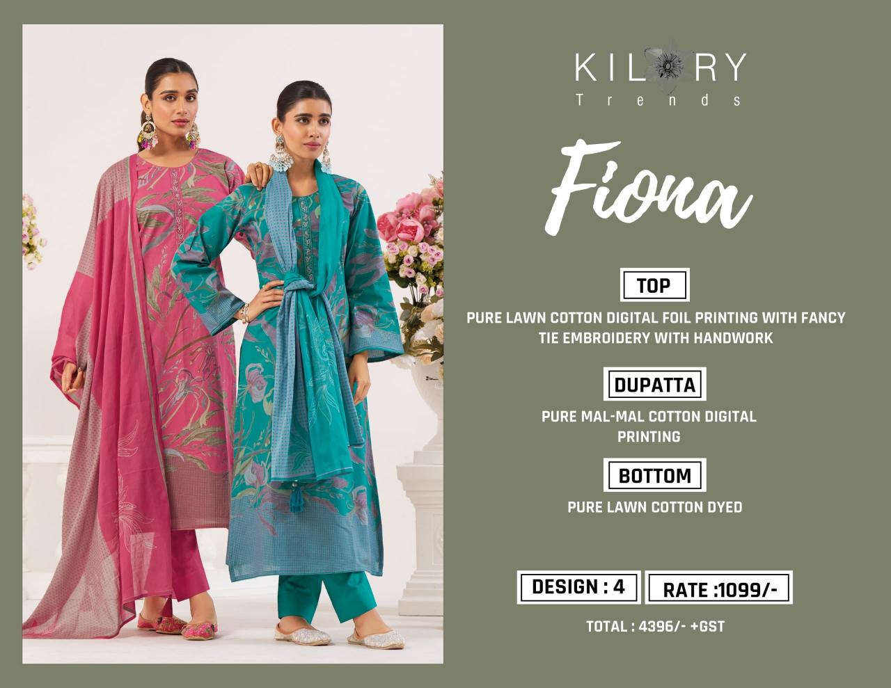Kaavish Fiona catalog Foil Print salwar kameez