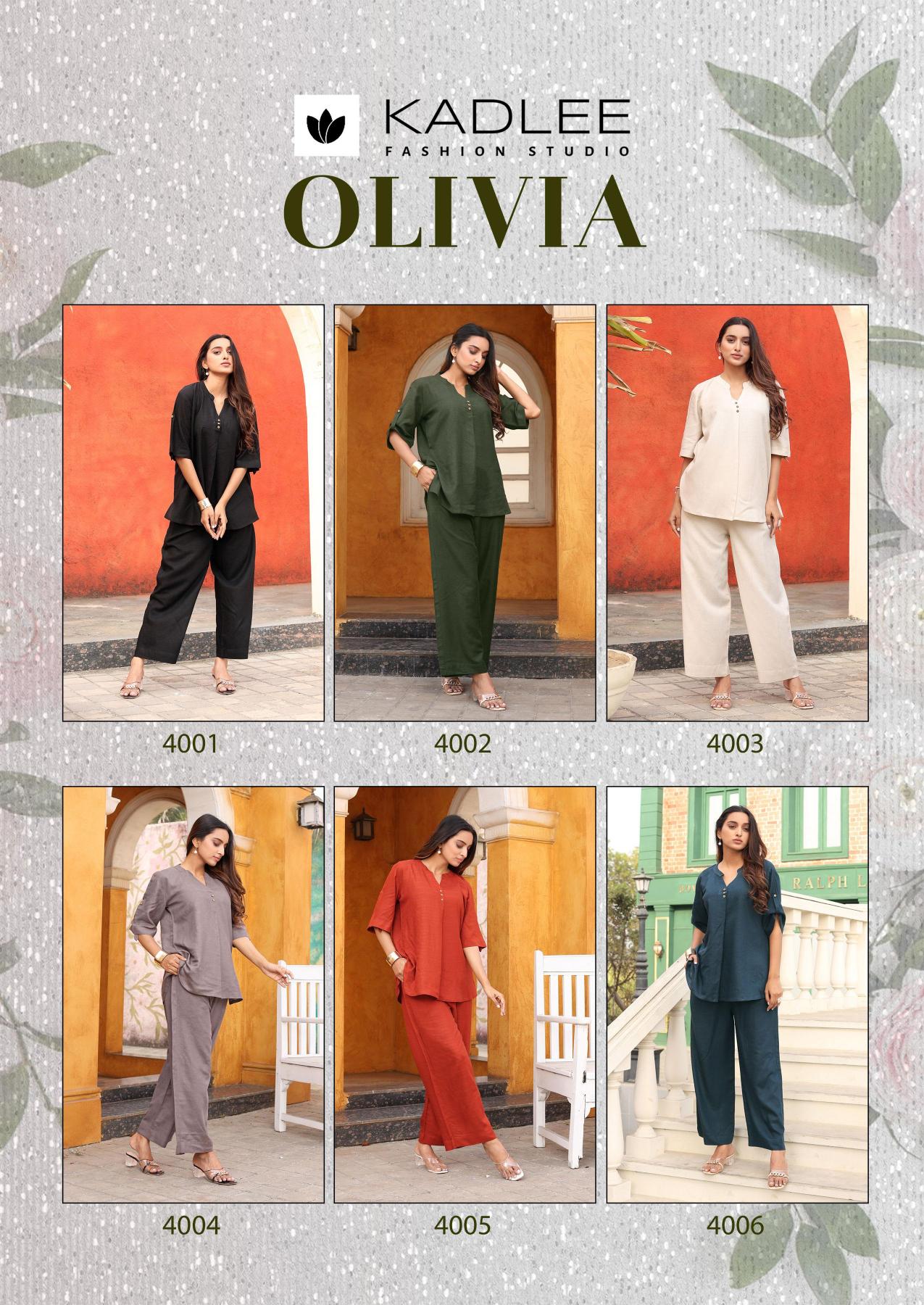Kadlee Olivia Catalog co ord set for women wholesale
