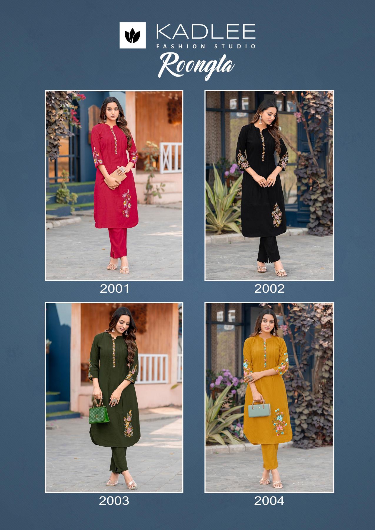 Kadlee Roongta catalog kurti design 2025 in india