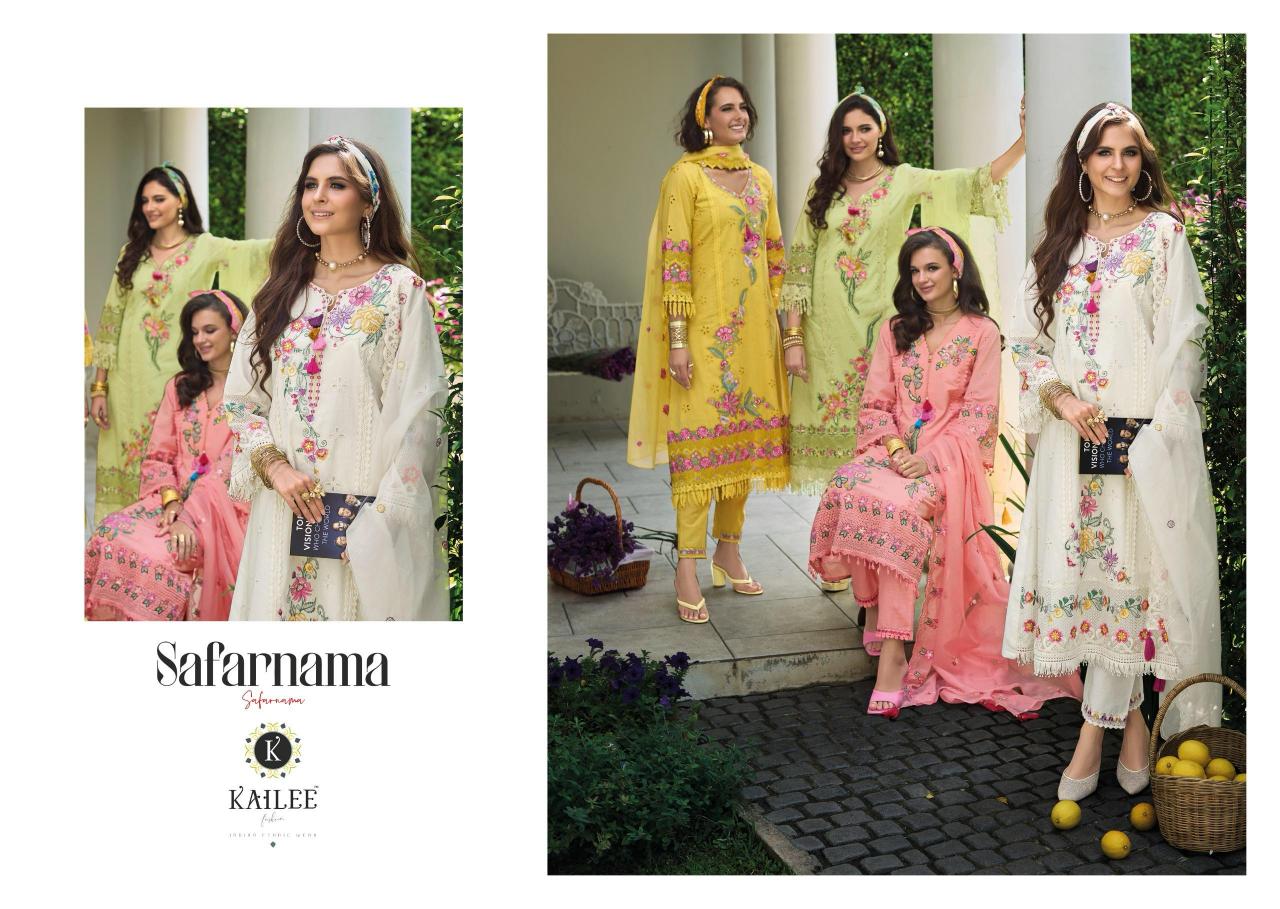Kailee Fashion Safaranama Vol 6 catalog plain cotton kurtis online india