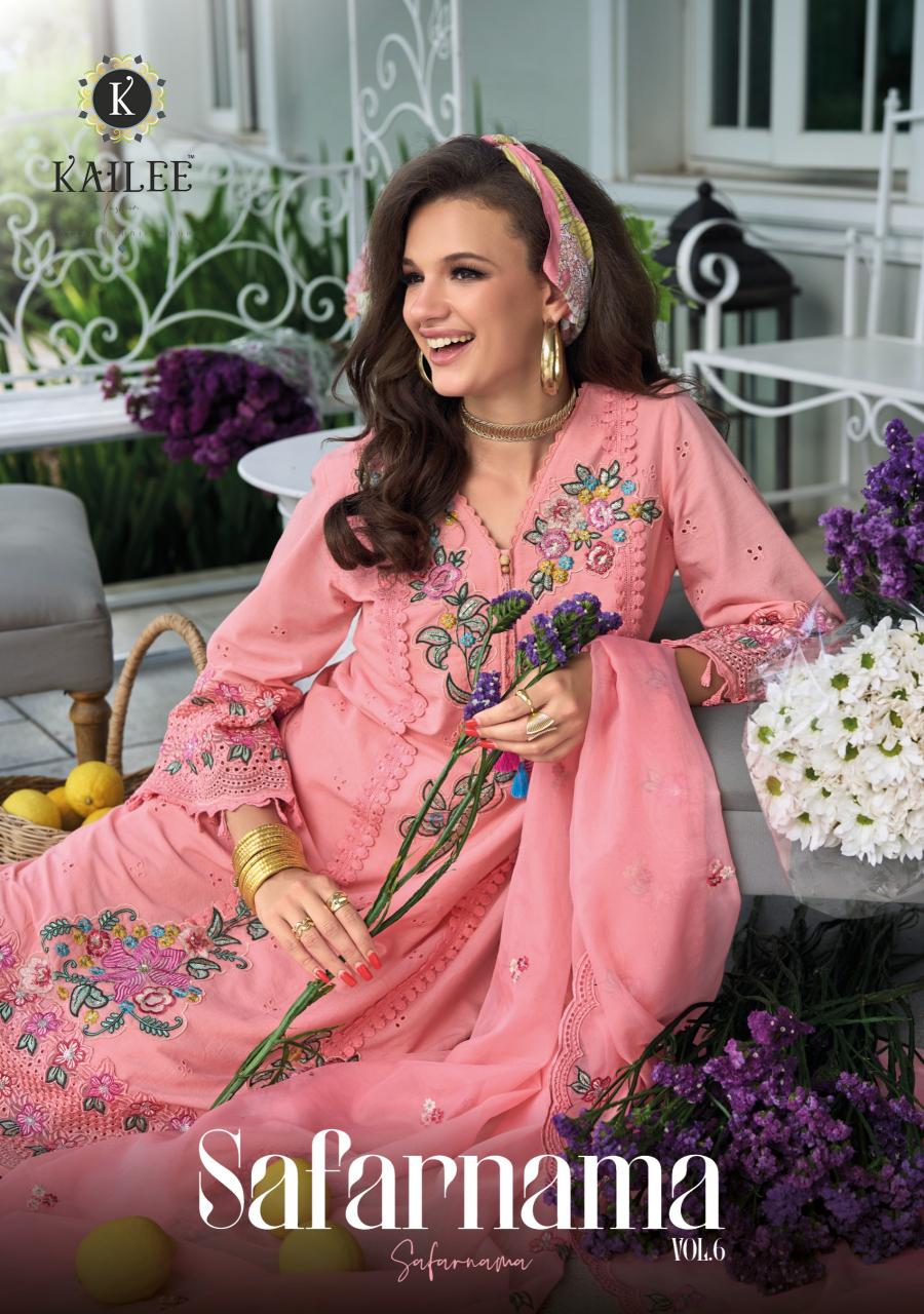 Kailee Fashion Safaranama Vol 6 catalog plain cotton kurtis online india