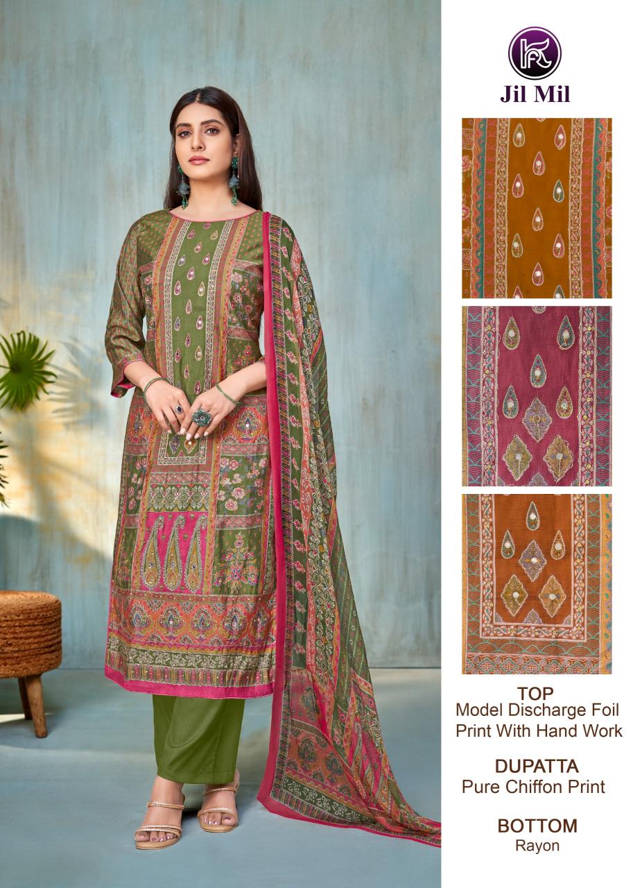 Kala Fashion JIL MIL vol 1 catalog wholesale dress material shops in kolkata