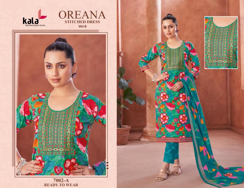 Kala Oreana Vol-8 – Kurti Pant With Dupatta - Wholesale Catalog