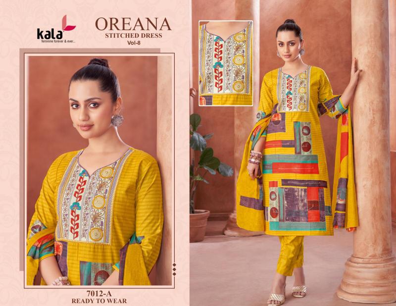 Kala Oreana Vol-8 – Kurti Pant With Dupatta - Wholesale Catalog