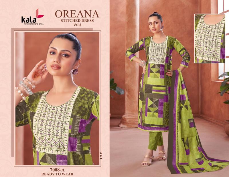 Kala Oreana Vol-8 – Kurti Pant With Dupatta - Wholesale Catalog