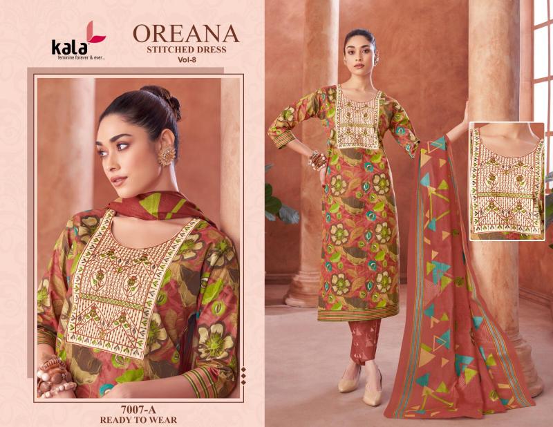 Kala Oreana Vol-8 – Kurti Pant With Dupatta - Wholesale Catalog