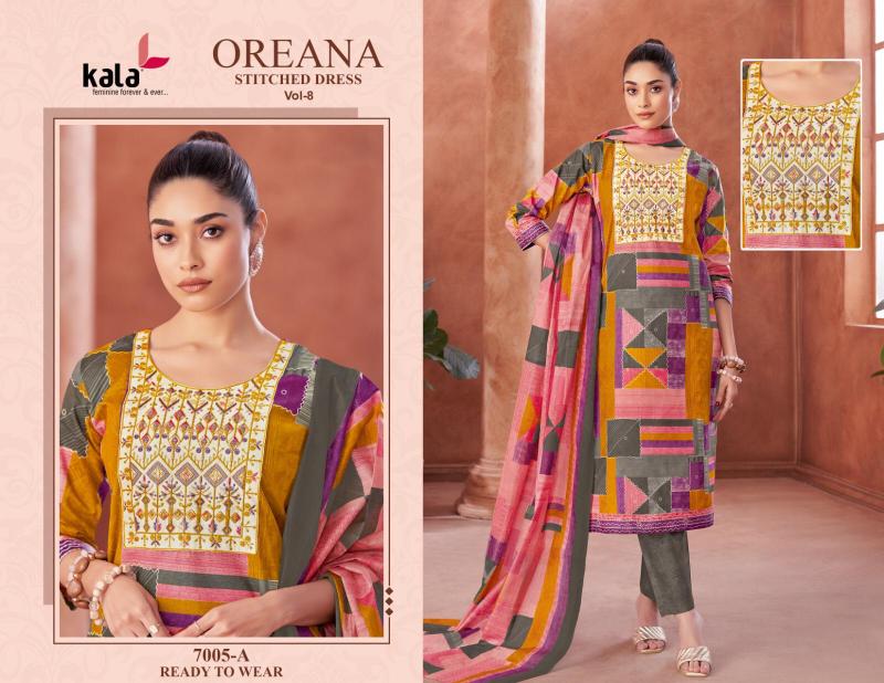 Kala Oreana Vol-8 – Kurti Pant With Dupatta - Wholesale Catalog