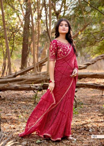 Kashvi Chuneri Vol 1 Catalog india beautiful woman saree