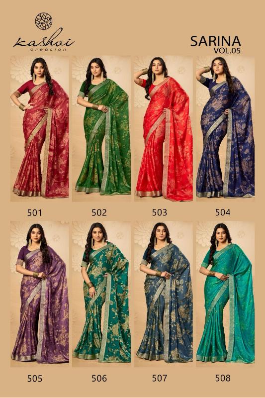 Kashvi Sarina Vol 5 catalog low price saree in surat