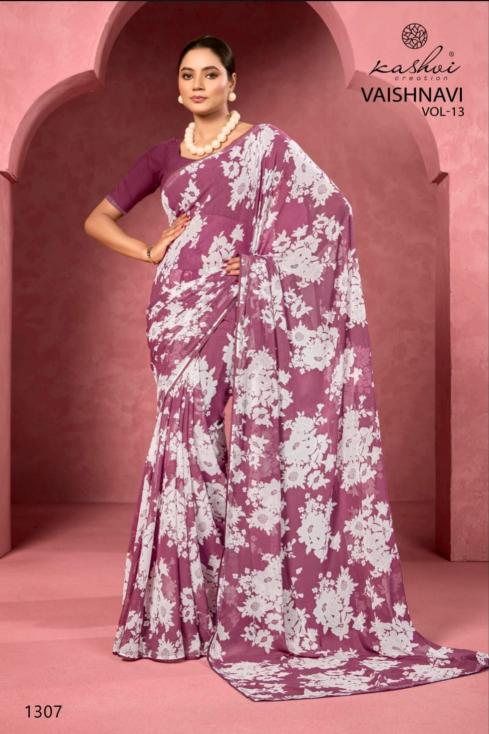 Kashvi Vaishnavi Vol 13 Catalog georgette saree wholesale surat