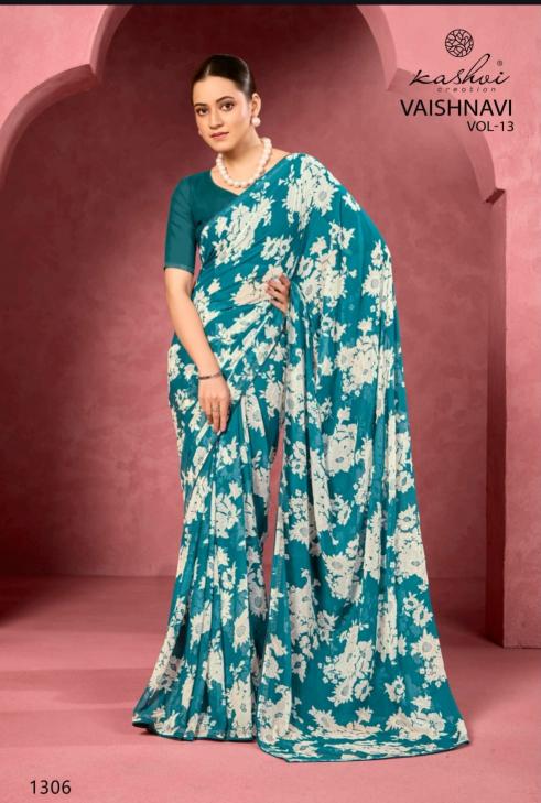 Kashvi Vaishnavi Vol 13 Catalog georgette saree wholesale surat