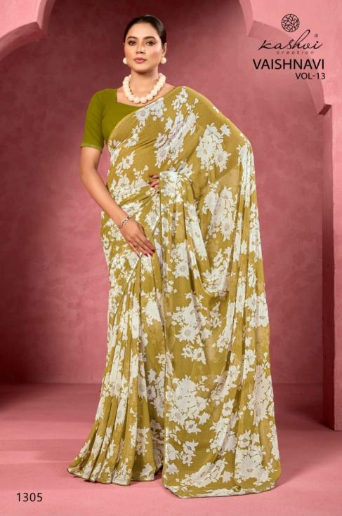 Kashvi Vaishnavi Vol 13 Catalog georgette saree wholesale surat