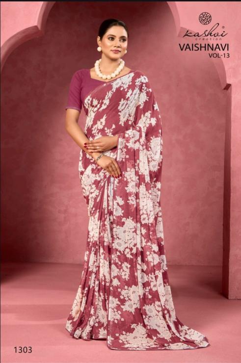 Kashvi Vaishnavi Vol 13 Catalog georgette saree wholesale surat
