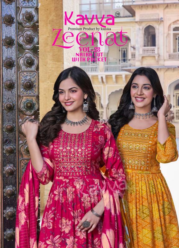 KAVYA ZEENAT VOL 28 Naira Cut Kurtis Catalogue Wholesale Price