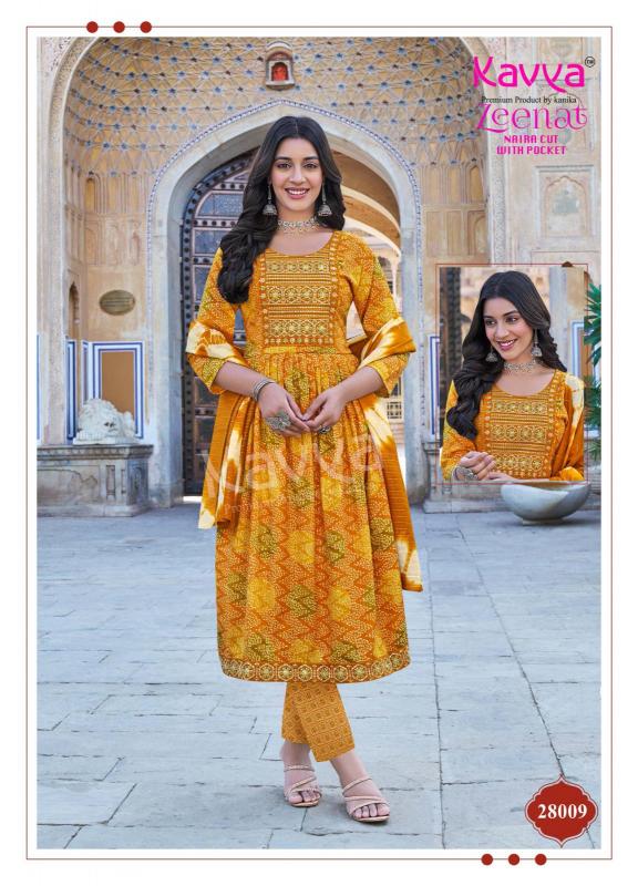 KAVYA ZEENAT VOL 28 Naira Cut Kurtis Catalogue Wholesale Price