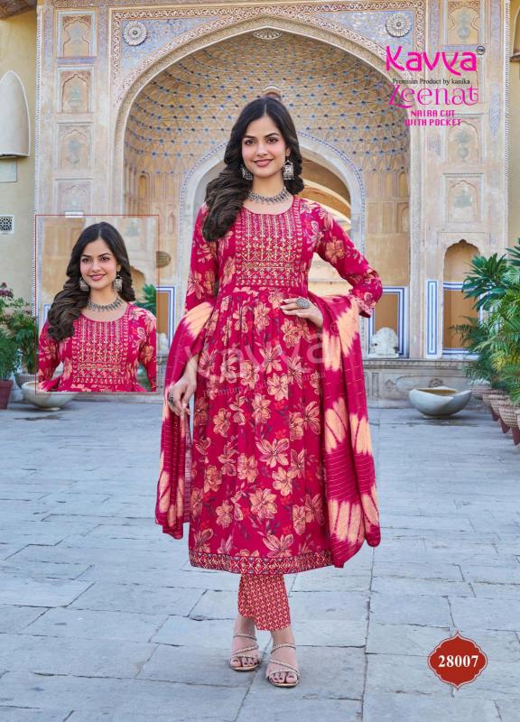 KAVYA ZEENAT VOL 28 Naira Cut Kurtis Catalogue Wholesale Price