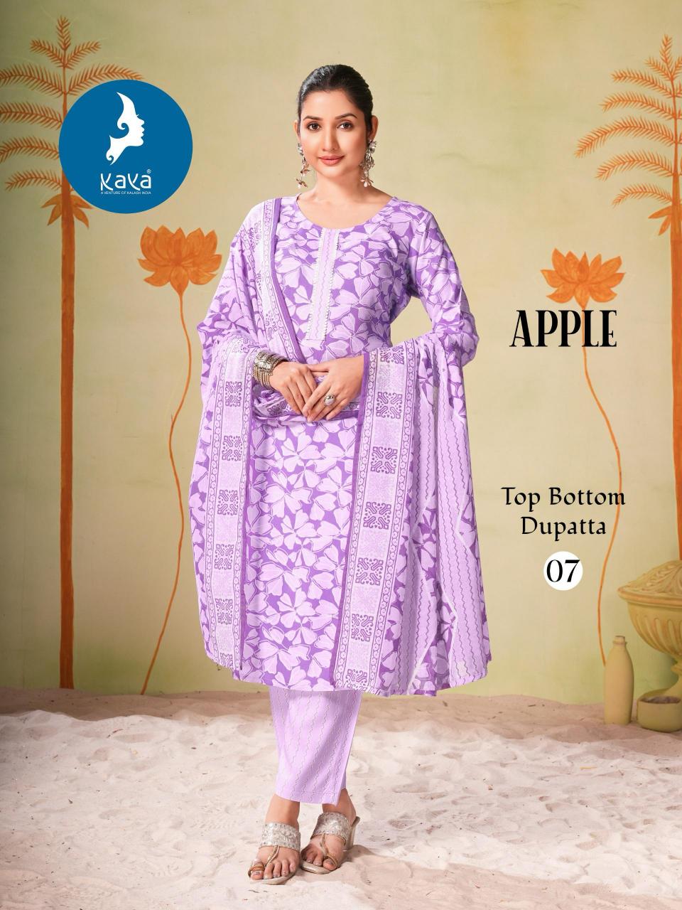 Kaya Apple catalog lavender color kurti online india