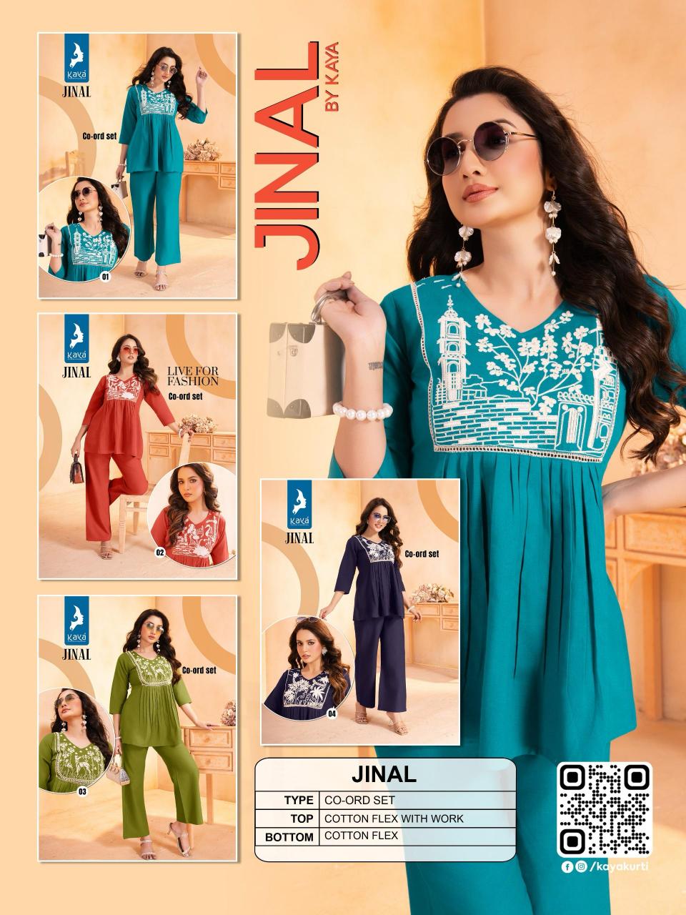 Kaya Jinal Catalog coord set for women wholesale