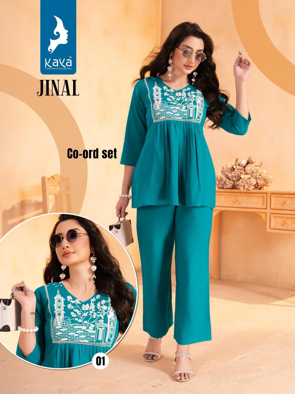 Kaya Jinal Catalog coord set for women wholesale