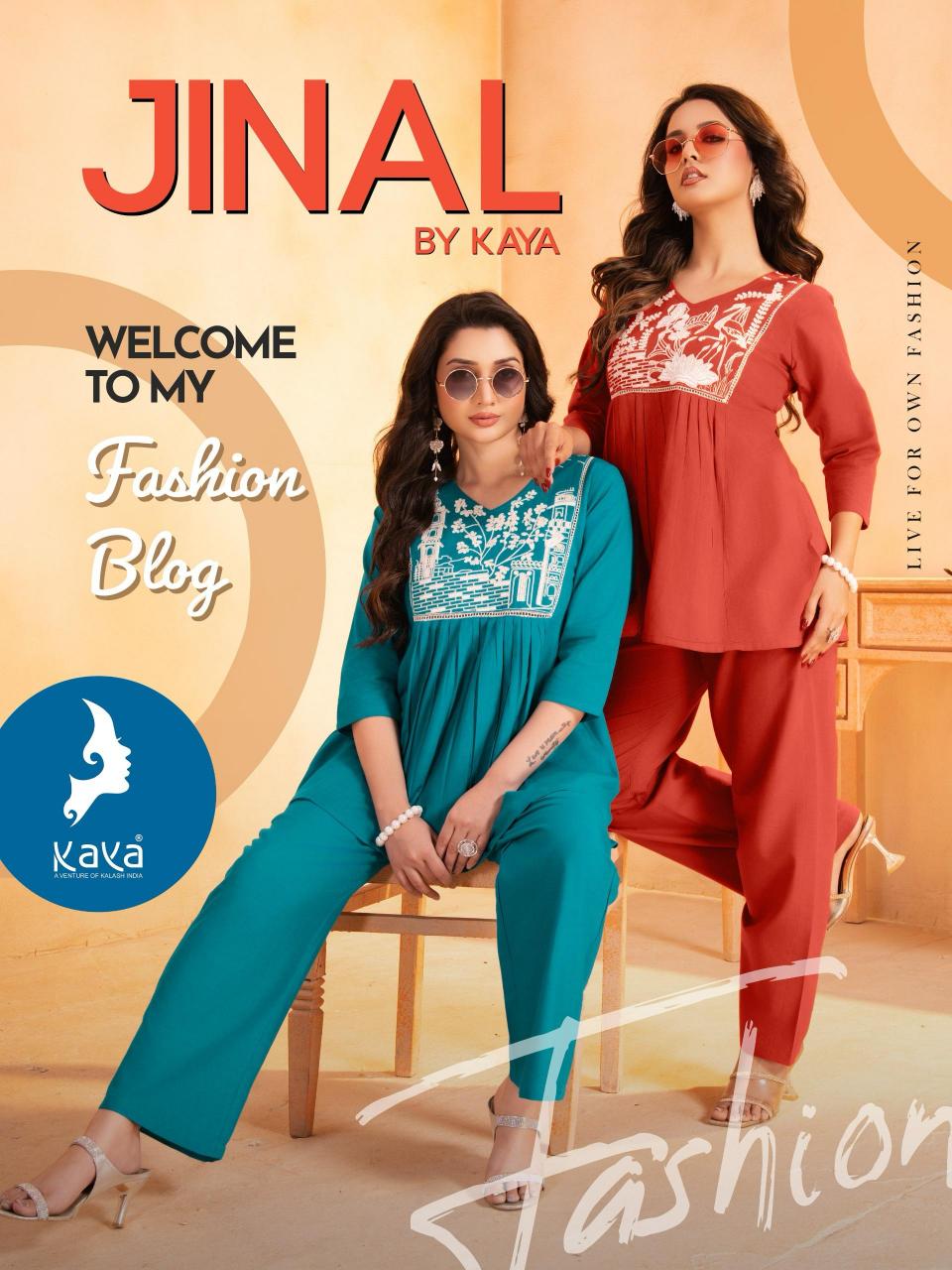 Kaya Jinal Catalog coord set for women wholesale