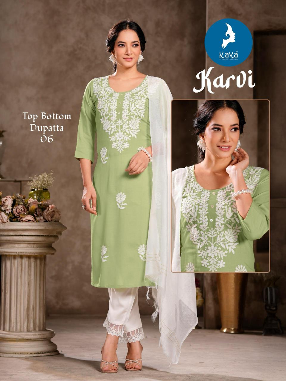Kaya Karvi catalog rayon kurtis online india