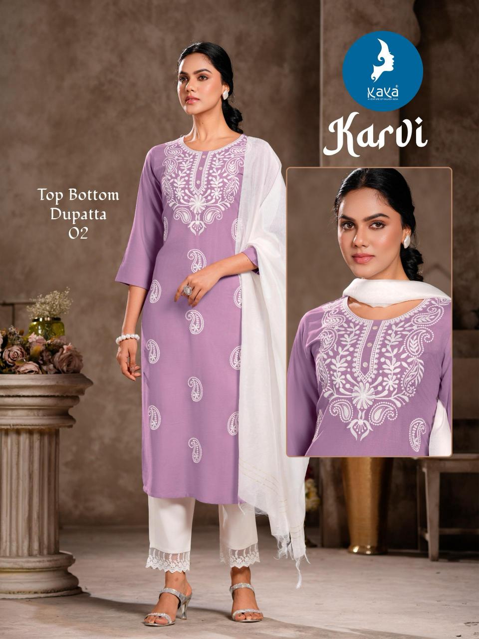 Kaya Karvi catalog rayon kurtis online india