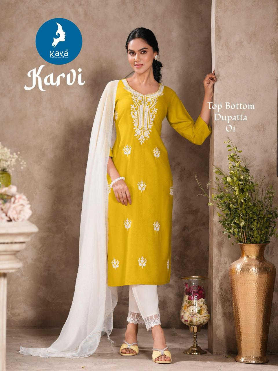 Kaya Karvi catalog rayon kurtis online india