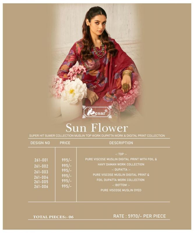Kesar Sunflower Catalog ladies dress material wholesale market