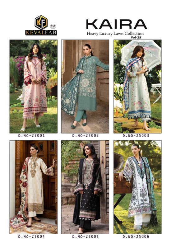 KevalFab Kaira Vol-25 – Karachi Dress Material - Wholesale Catalog