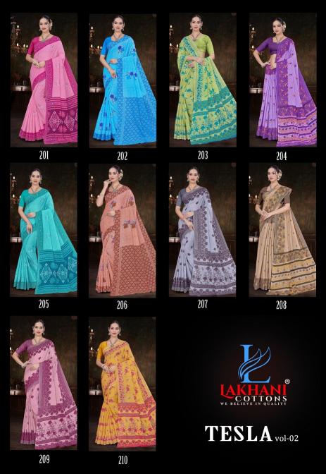 Lakhani Tesla Vol-2 – Cotton Saree - Wholesale Catalog