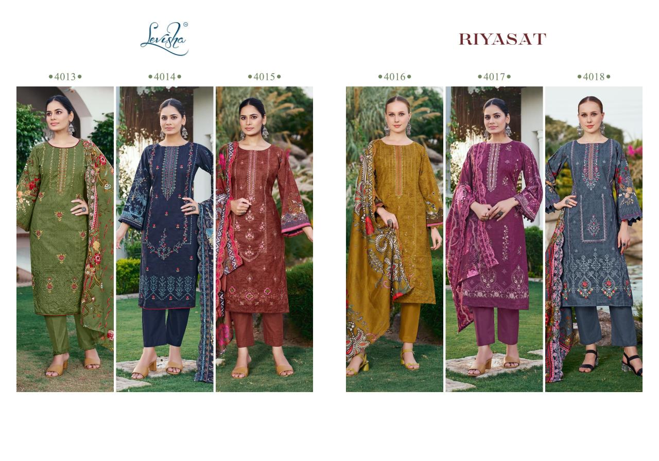 Levisha Riyasat catalog lavina dress material wholesale