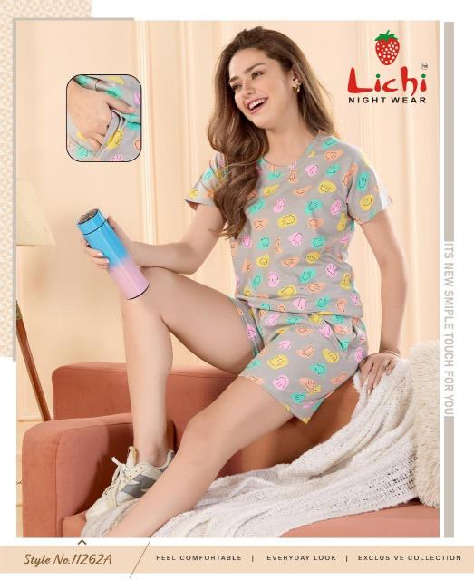 Lichi 11262 A to F Catalog Short 2 Piece Co Ord Set