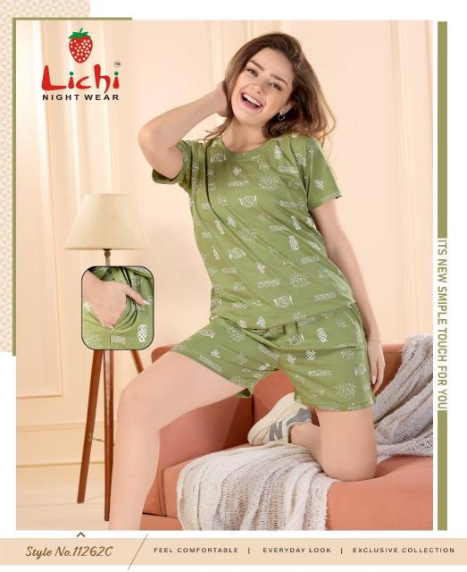 Lichi 11262 A to F Catalog Short 2 Piece Co Ord Set