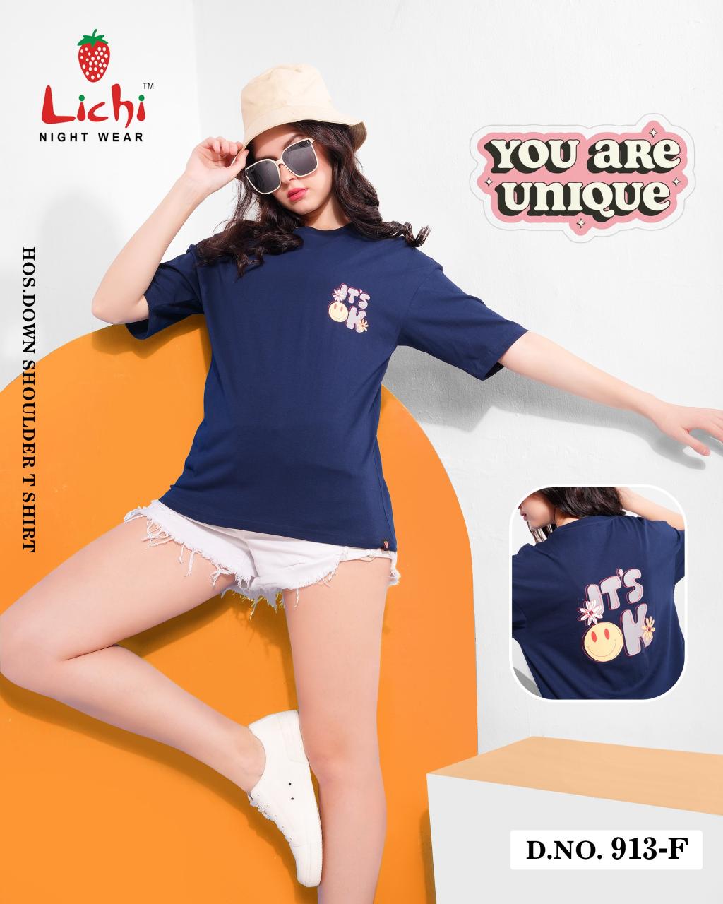 Lichi 913 A TO F Catalog T shirt for women wholesaler Surat 