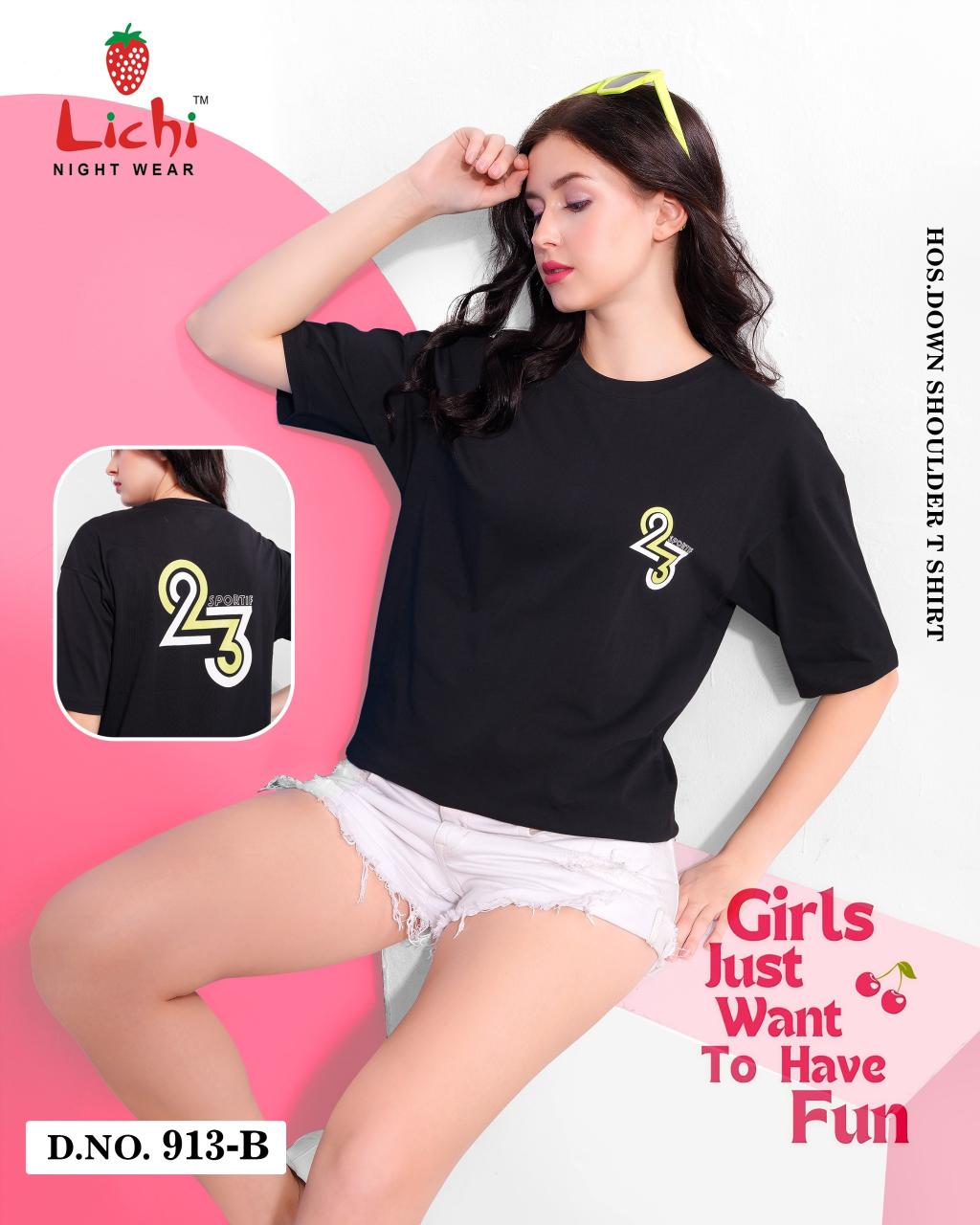 Lichi 913 A TO F Catalog T shirt for women wholesaler Surat 