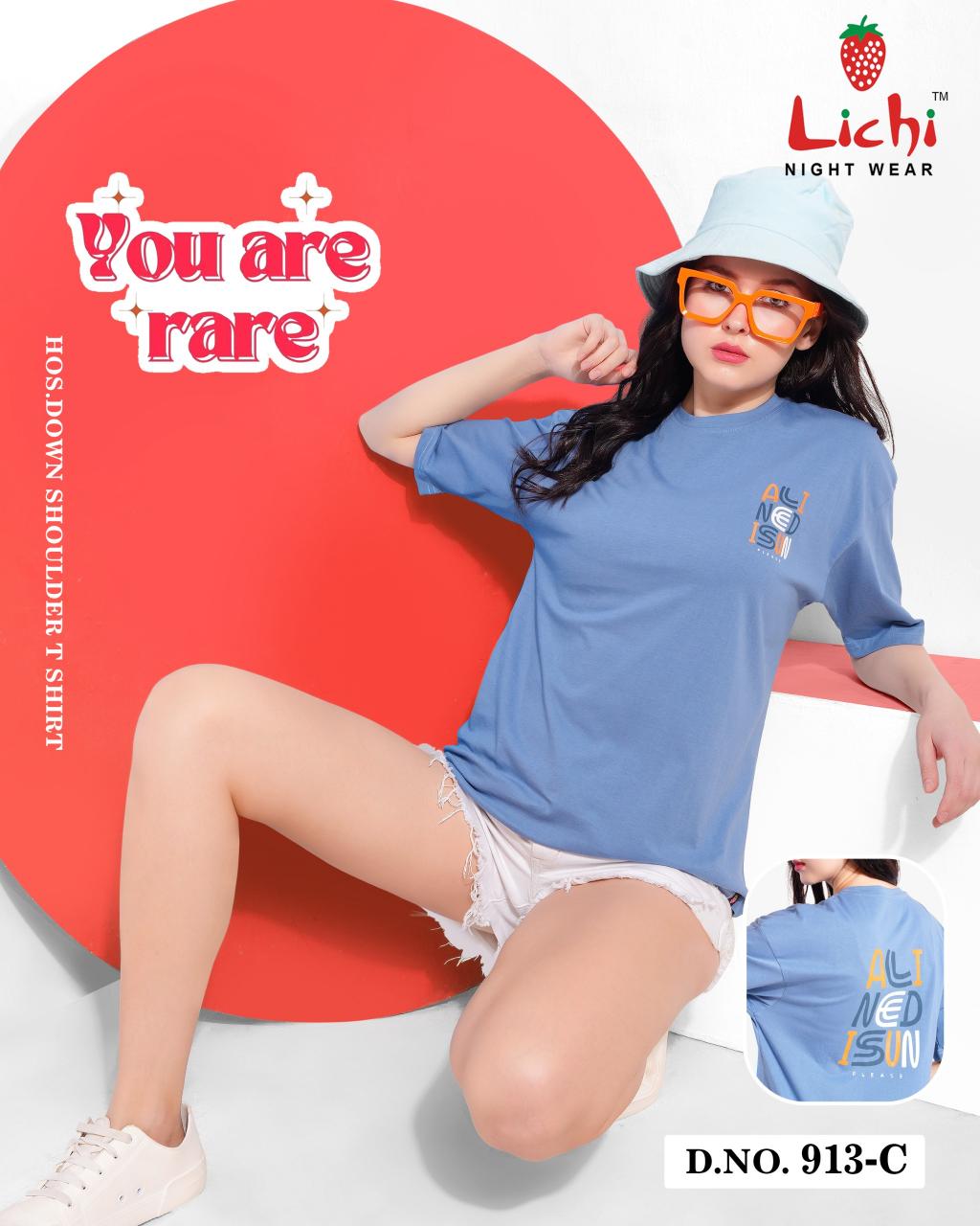 Lichi 913 A TO F Catalog T shirt for women wholesaler Surat 