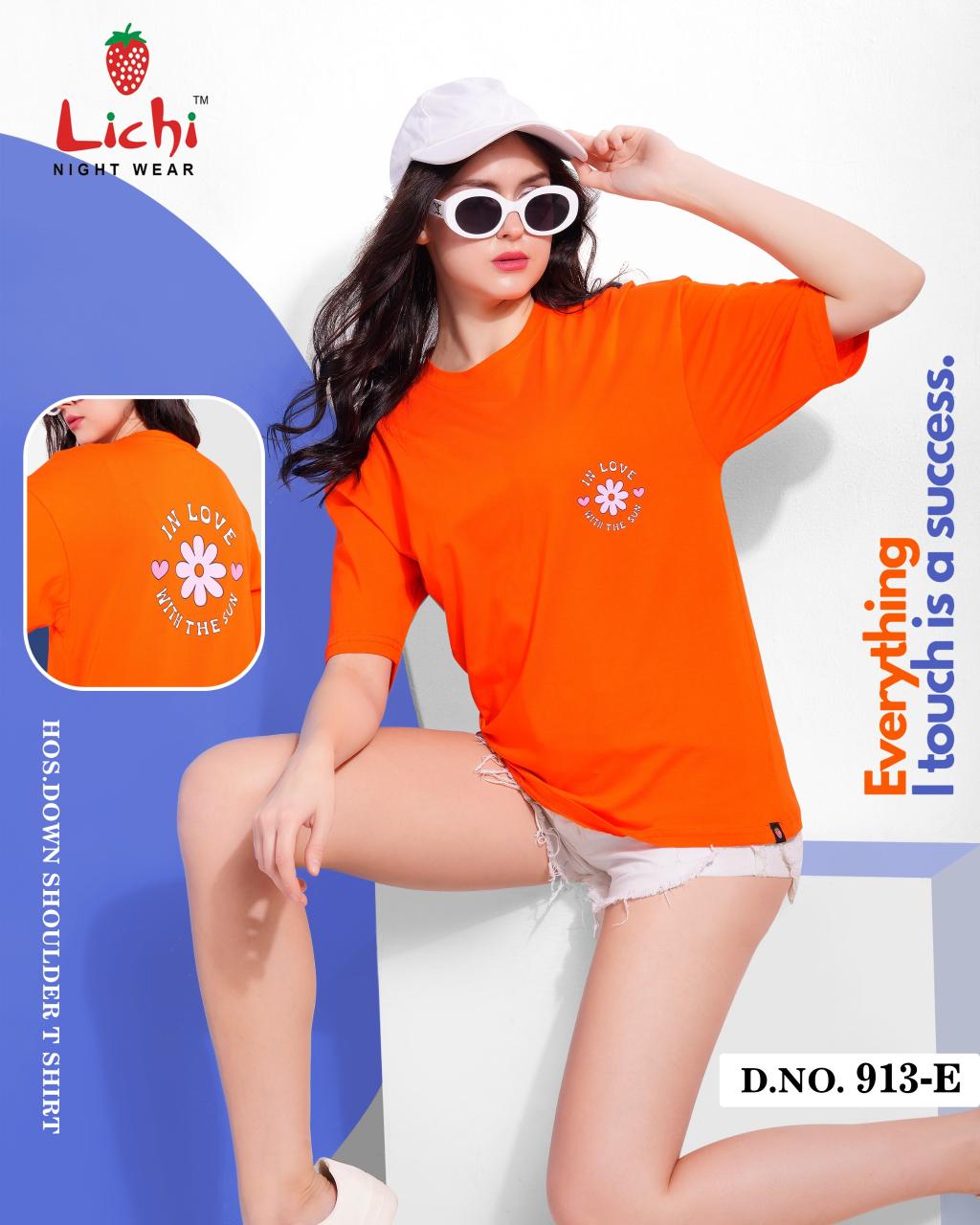 Lichi 913 A TO F Catalog T shirt for women wholesaler Surat 