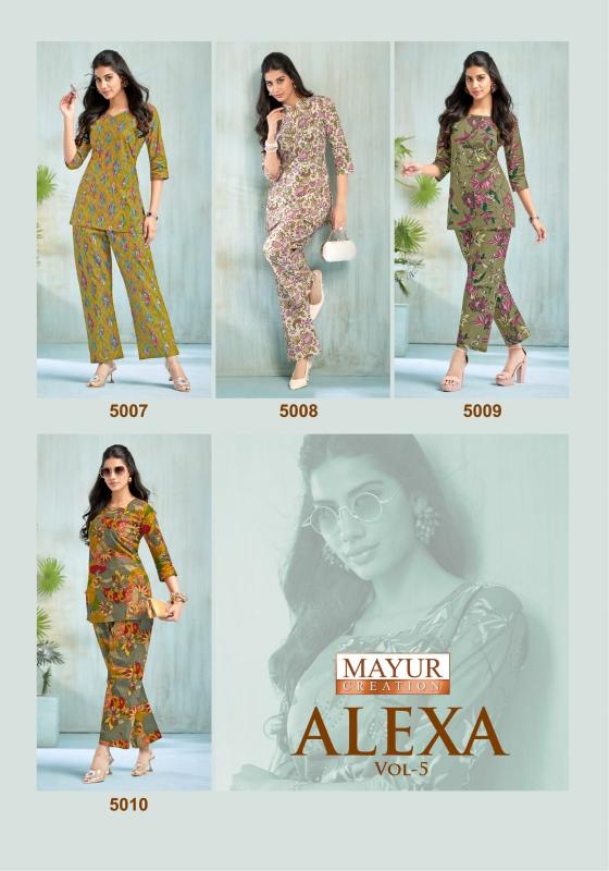 Mayur Alexa Vol 5 Catalog co ord set wholesaler