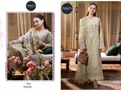 Mehboob Tex 1611 catalog Cotton Dupatta pakistani designer suits online in pakistan