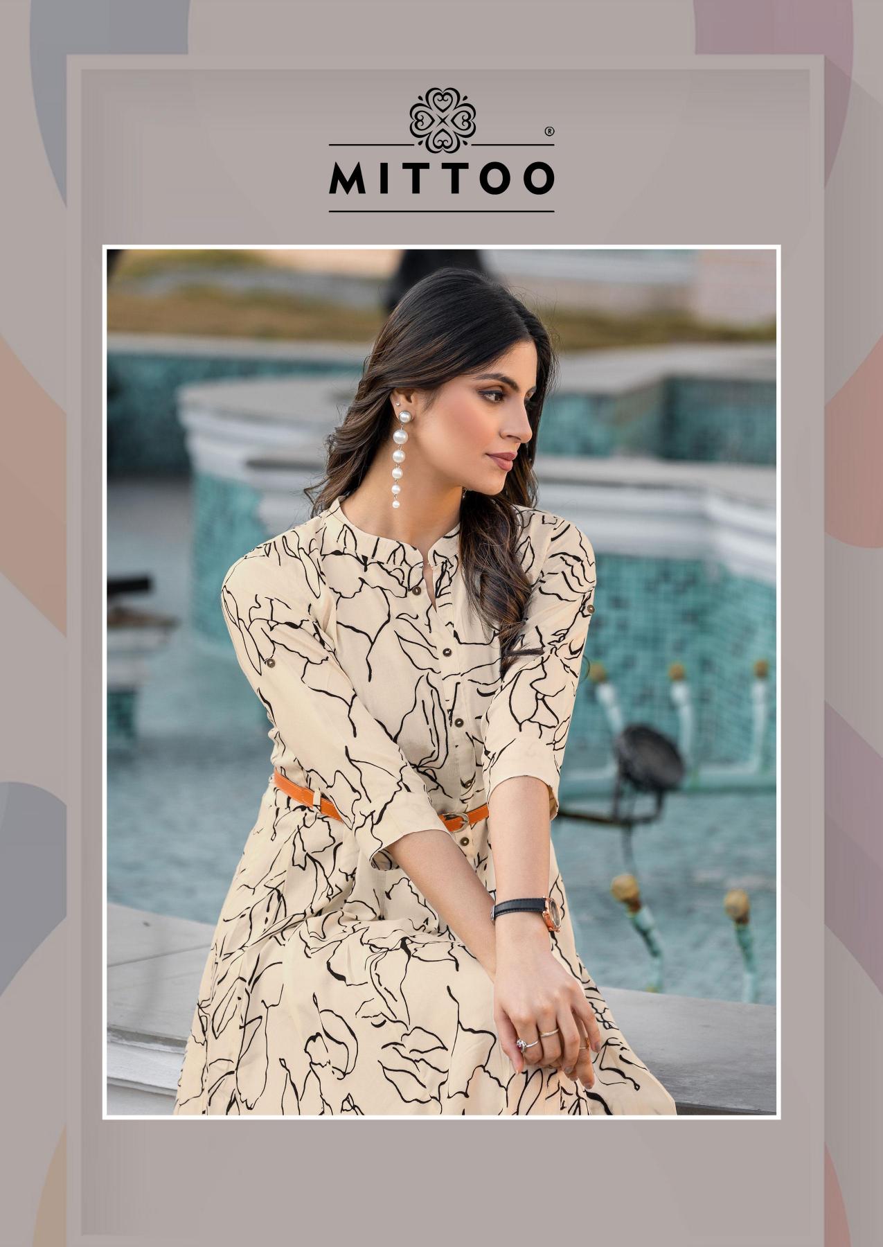 Mittoo Belt Vol 20 catalog Rayon Printed western dress