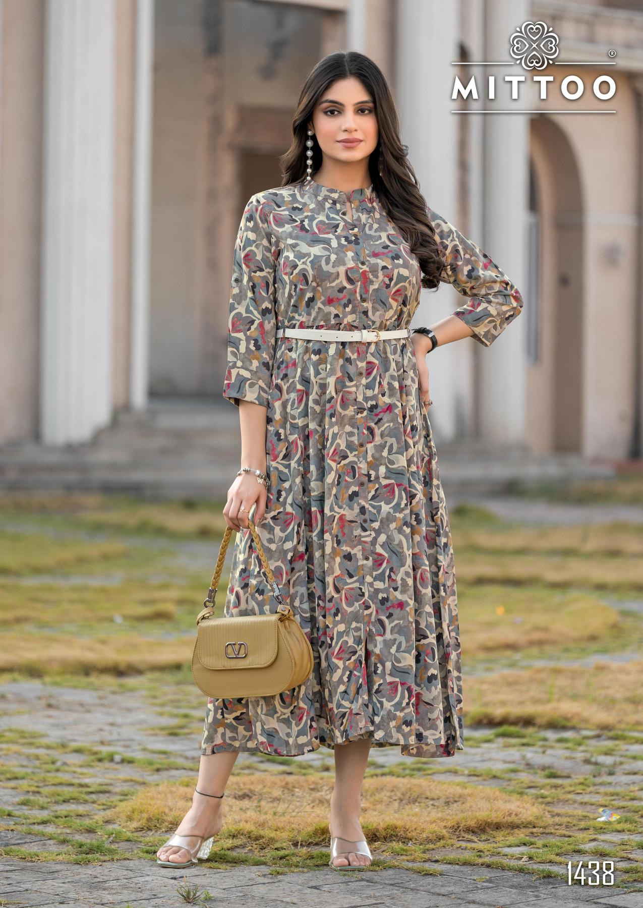 Mittoo Belt Vol 20 catalog Rayon Printed western dress