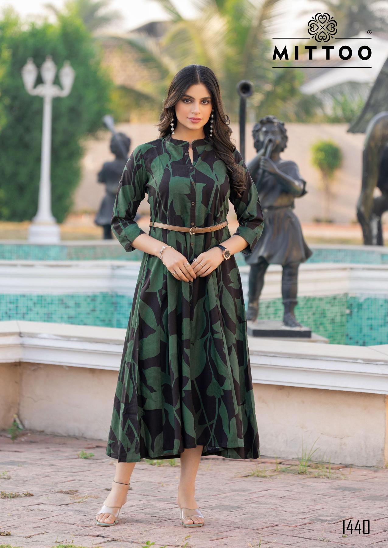 Mittoo Belt Vol 20 catalog Rayon Printed western dress