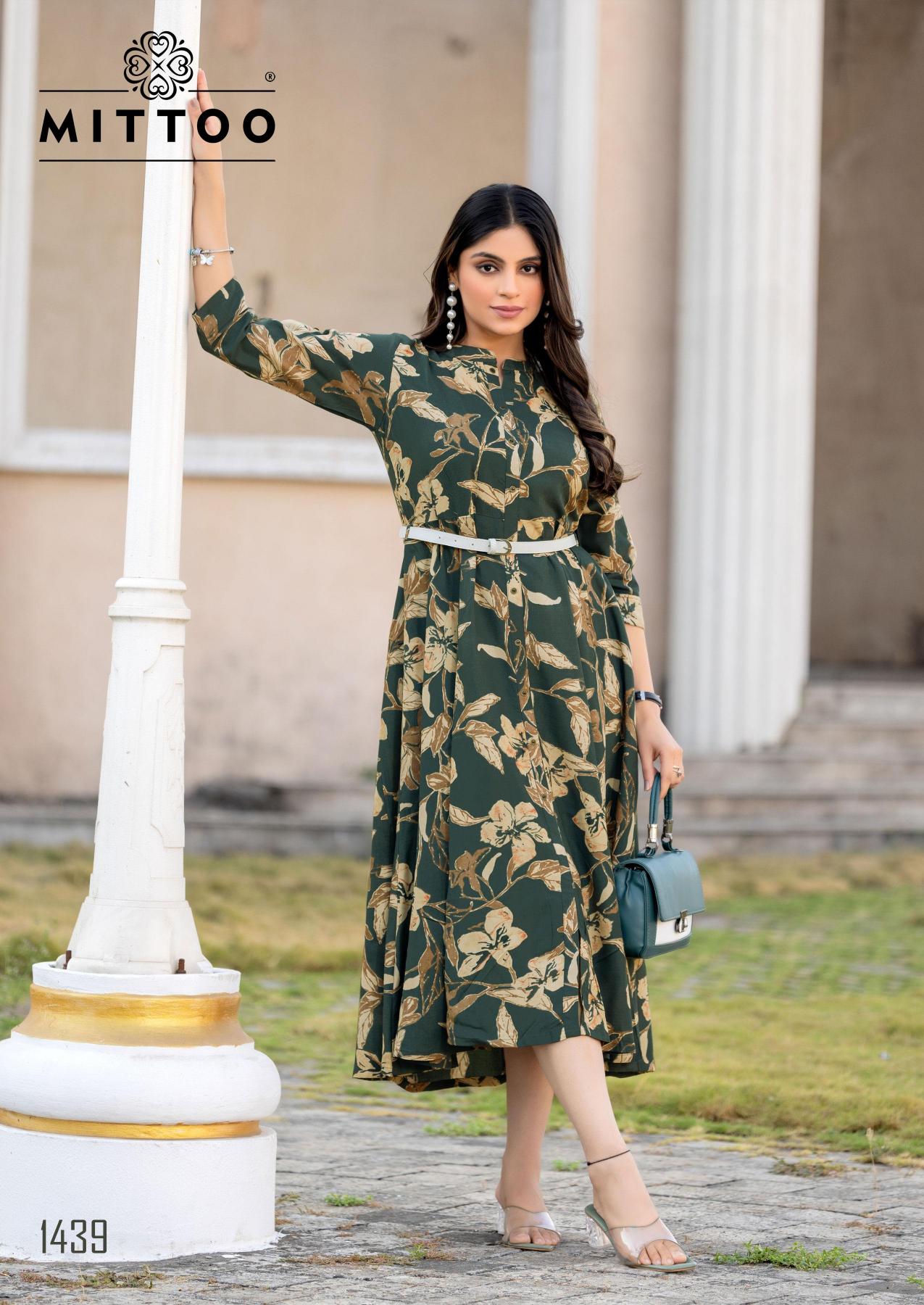 Mittoo Belt Vol 20 catalog Rayon Printed western dress