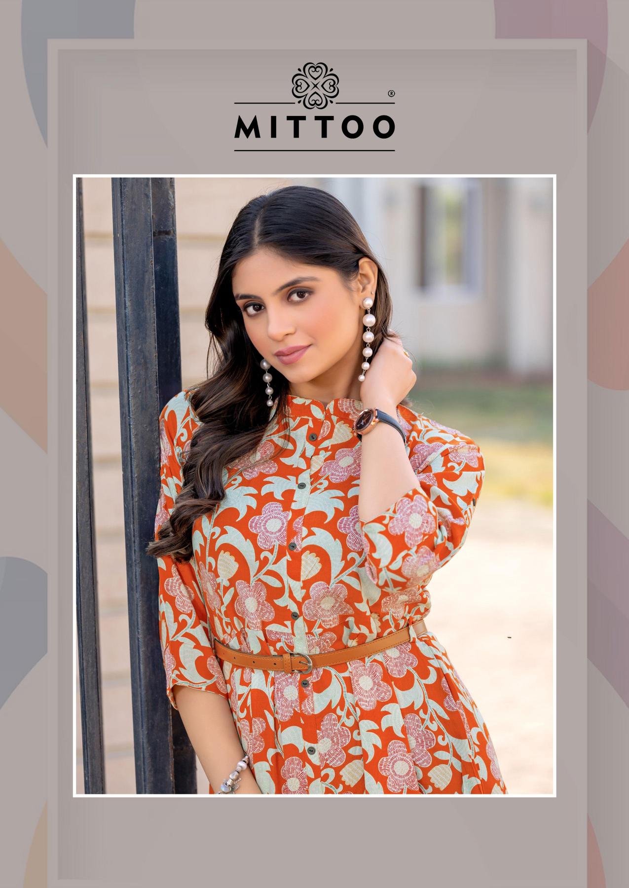 Mittoo Belt Vol 20 catalog Rayon Printed western dress