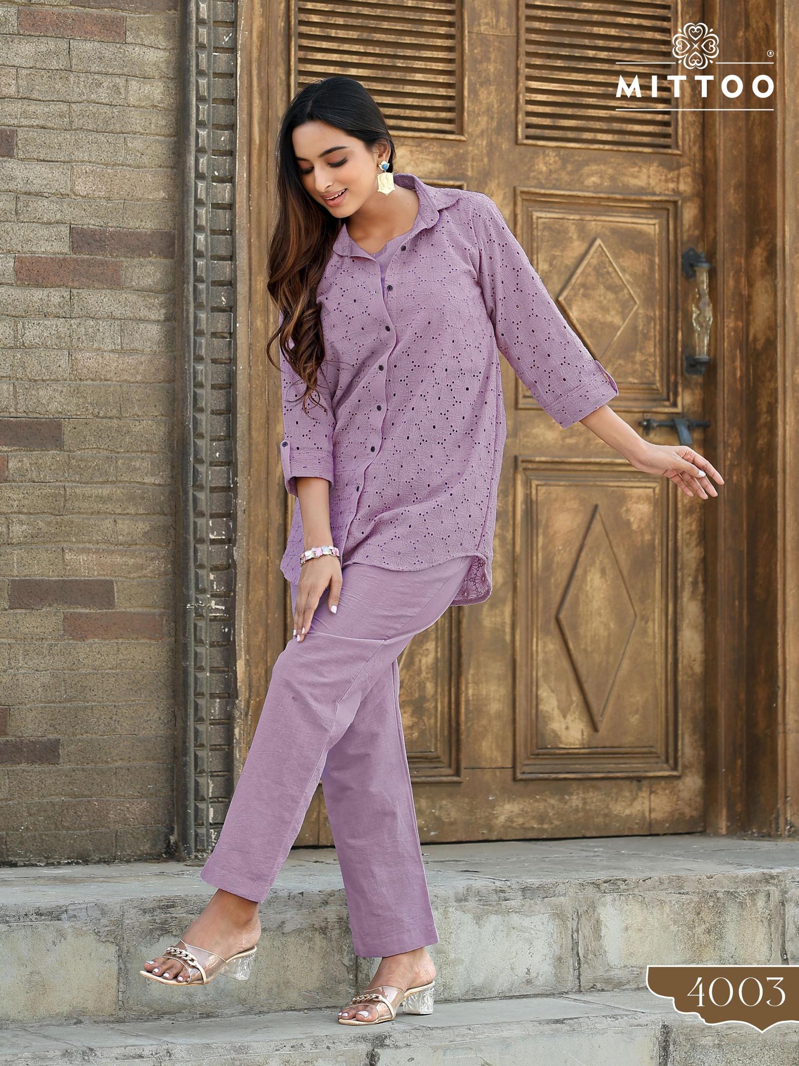 Mittoo Veena Catalog Cotton co ord sets manufacturers in india