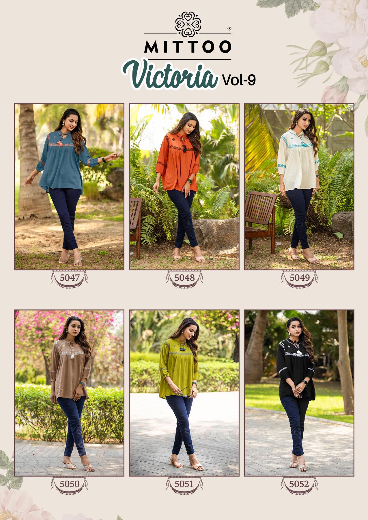 Mittoo Victoria Vol 9 Catalog buy kurti fabric online india