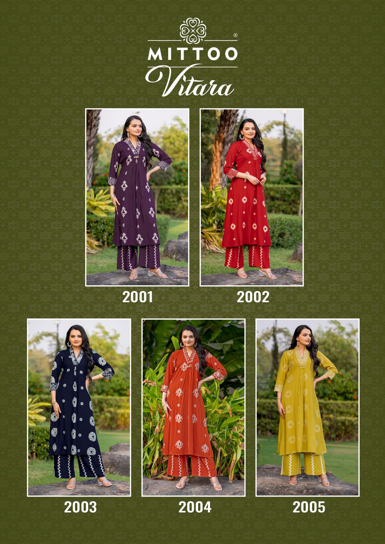 Mittoo Vitara catalog coord set wholesale