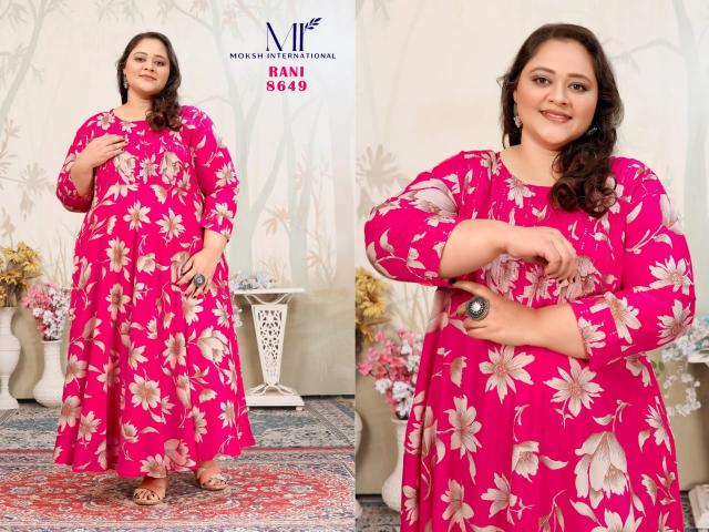 Moksh International Plus Size Joy Vol 1 Catalog plus size anarkali kurtis online india